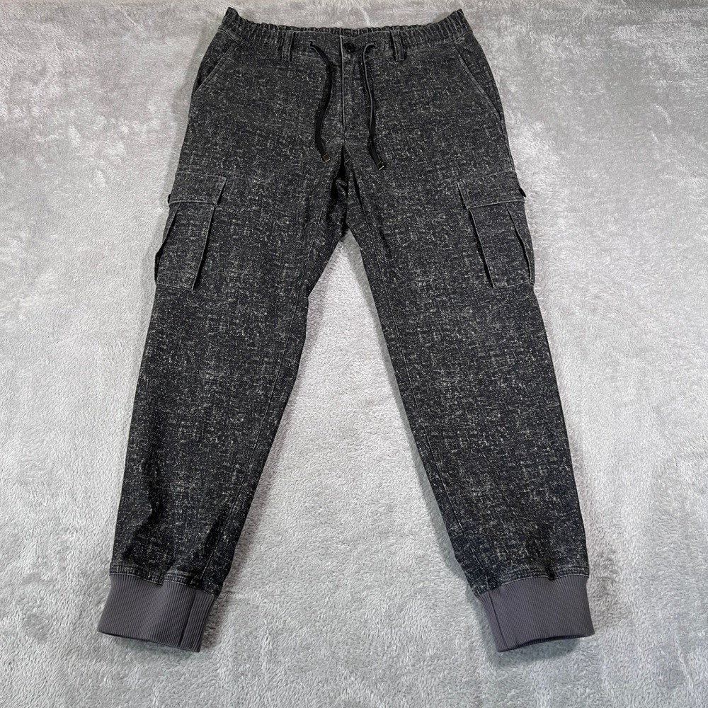 Epoca Uomo Pants‎ Cargo Joggers Mens Medium Black Drawstring Casual